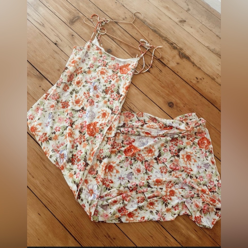 NWT Precious Poetry Cream Floral Maxi Dress